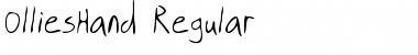 Download OlliesHand Regular Font Title Preview