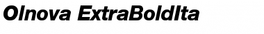 Download Olnova-ExtraBoldIta Regular Font Title Preview