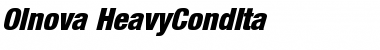Download Olnova-HeavyCondIta Regular Font Title Preview
