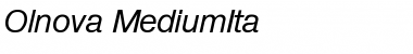 Download Olnova-MediumIta Regular Font Title Preview