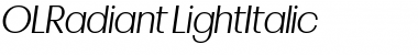 Download OLRadiant Regular Font Title Preview