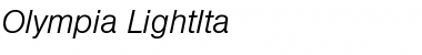 Download Olympia-LightIta Regular Font Title Preview