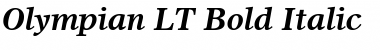 Download Olympian LT Bold Italic Font Title Preview