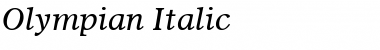 Download Olympian RomanItalic Font Title Preview