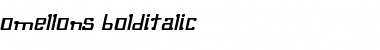 Download Omellons BoldItalic Font Title Preview