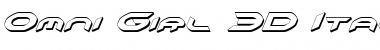 Download Omni Girl 3D Italic 3D Italic Font Title Preview