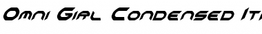 Download Omni Girl Condensed Italic Condensed Italic Font Title Preview