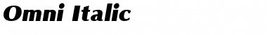 Download Omni Italic Font Title Preview