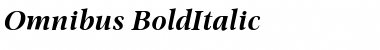 Download Omnibus BoldItalic Font Title Preview