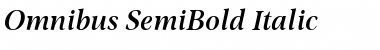 Download Omnibus SemiBold Italic Font Title Preview