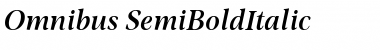Download Omnibus SemiBoldItalic Font Title Preview