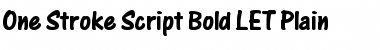 Download One Stroke Script Bold LET Plain Font Title Preview