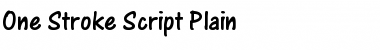 Download One Stroke Script Regular Font Title Preview