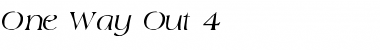 Download One Way Out 4 Regular Font Title Preview