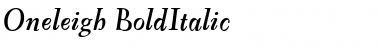 Download Oneleigh Bold Italic Font Title Preview