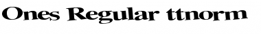 Download Ones Regular Font Title Preview