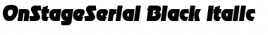 Download OnStageSerial-Black Italic Font Title Preview