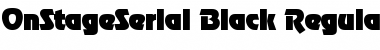 Download OnStageSerial-Black Regular Font Title Preview