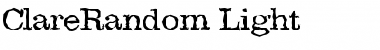 Download ClareRandom-Light Regular Font Title Preview