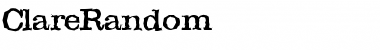 Download ClareRandom Regular Font Title Preview