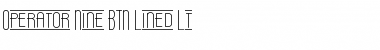 Download Operator Nine BTN Lined Lt Regular Font Title Preview