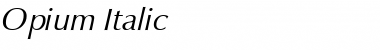 Download Opium Italic Font Title Preview