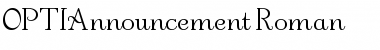 Download OPTIAnnouncement Regular Font Title Preview