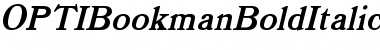 Download OPTIBookmanBoldItalicSwash Regular Font Title Preview