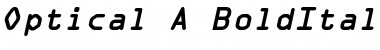 Download Optical A BoldItalic Font Title Preview