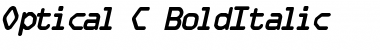 Download Optical C BoldItalic Font Title Preview