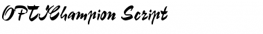Download OPTIChampion Script Font Title Preview
