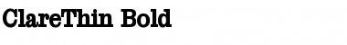 Download ClareThin Bold Font Title Preview