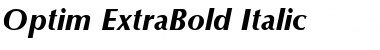 Download Optim ExtraBold Italic Font Title Preview