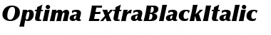Download Optima ExtraBlackItalic Font