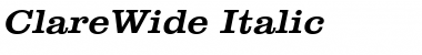 Download ClareWide Italic Font Title Preview