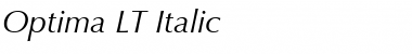 Download Optima LT Italic Font Title Preview