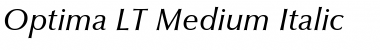 Download Optima LT Medium Italic Font Title Preview