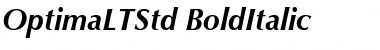 Download Optima LT Std Bold Italic Font Title Preview