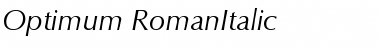 Download Optimum-RomanItalic Regular Font Title Preview