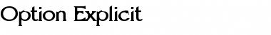Download Option Explicit Regular Font Title Preview
