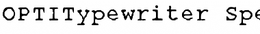 Download OPTITypewriter Regular Font Title Preview