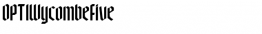 Download OPTIWycombeFive Regular Font Title Preview