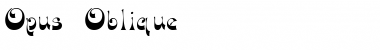 Download Opus Oblique Font Title Preview