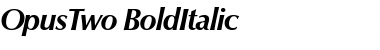Download OpusTwo BoldItalic Font Title Preview