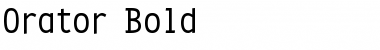 Download Orator Bold Font Title Preview