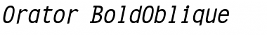 Download Orator BoldOblique Font Title Preview