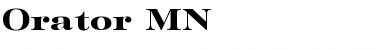 Download Orator MN Regular Font Title Preview