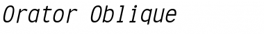 Download Orator Oblique Font Title Preview