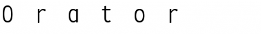 Download Orator Regular Font Title Preview