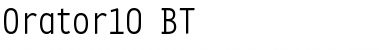 Download Orator10 BT Normal Font Title Preview